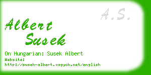 albert susek business card